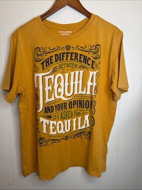 Idyllwind Mustard Graphic Tequila Short-Sleeve Tee M